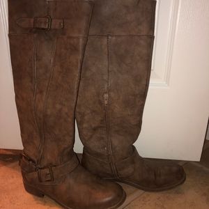 JustFab brown riding boots size 8